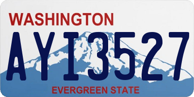 WA license plate AYI3527
