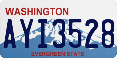 WA license plate AYI3528