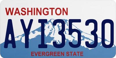 WA license plate AYI3530