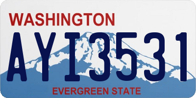 WA license plate AYI3531