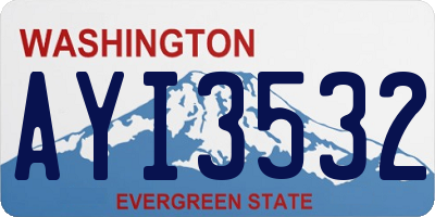 WA license plate AYI3532