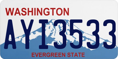 WA license plate AYI3533