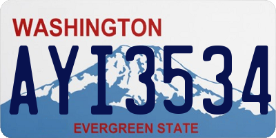 WA license plate AYI3534