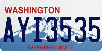 WA license plate AYI3535