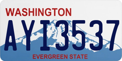 WA license plate AYI3537
