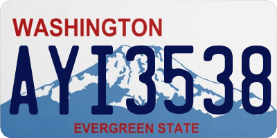 WA license plate AYI3538