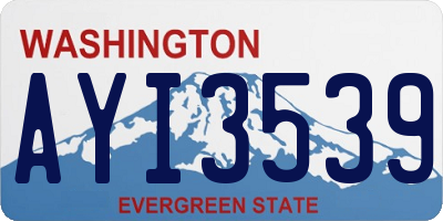 WA license plate AYI3539