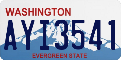 WA license plate AYI3541