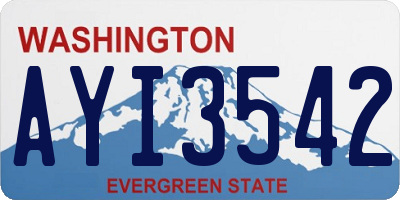 WA license plate AYI3542