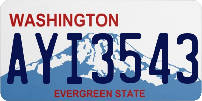 WA license plate AYI3543