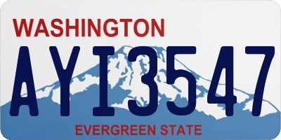 WA license plate AYI3547