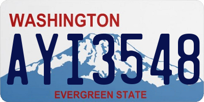 WA license plate AYI3548