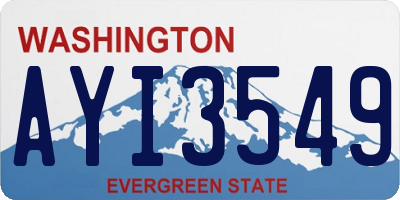 WA license plate AYI3549