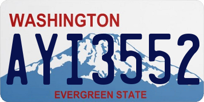 WA license plate AYI3552