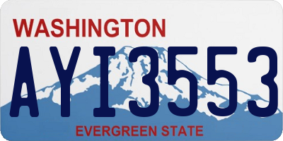 WA license plate AYI3553