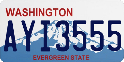 WA license plate AYI3555