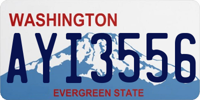 WA license plate AYI3556