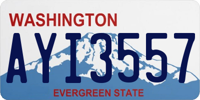 WA license plate AYI3557