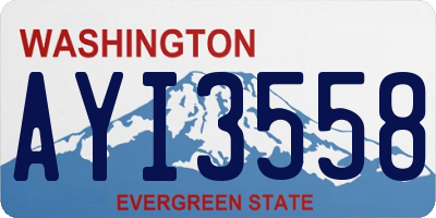 WA license plate AYI3558