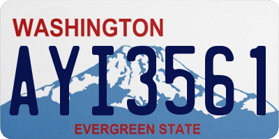 WA license plate AYI3561