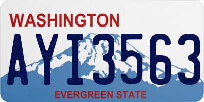 WA license plate AYI3563