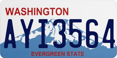 WA license plate AYI3564