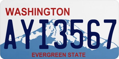 WA license plate AYI3567