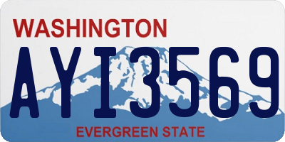 WA license plate AYI3569