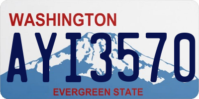 WA license plate AYI3570