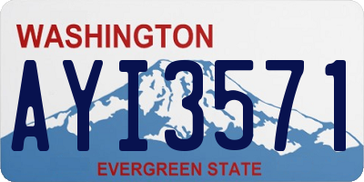 WA license plate AYI3571