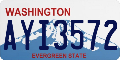 WA license plate AYI3572