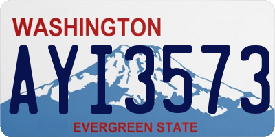 WA license plate AYI3573