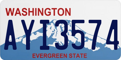 WA license plate AYI3574
