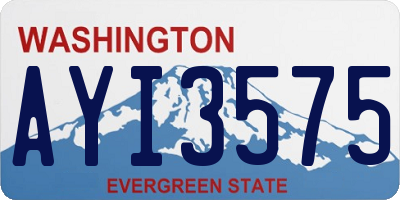 WA license plate AYI3575