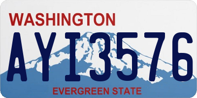 WA license plate AYI3576