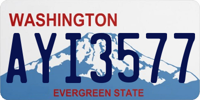 WA license plate AYI3577
