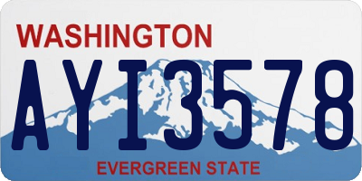 WA license plate AYI3578