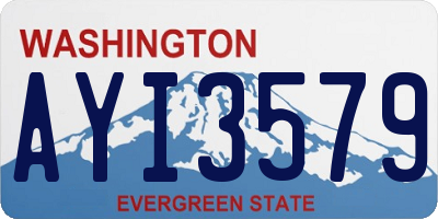 WA license plate AYI3579