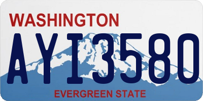 WA license plate AYI3580