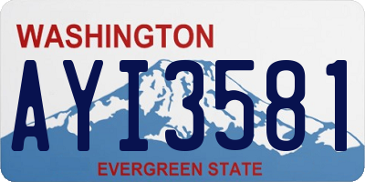 WA license plate AYI3581