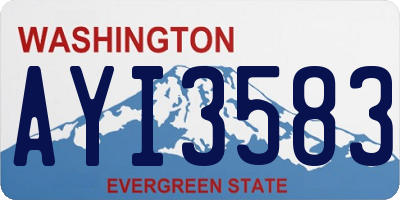 WA license plate AYI3583