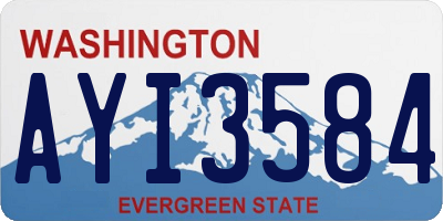 WA license plate AYI3584