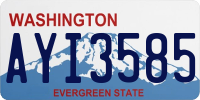 WA license plate AYI3585