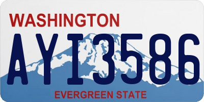 WA license plate AYI3586