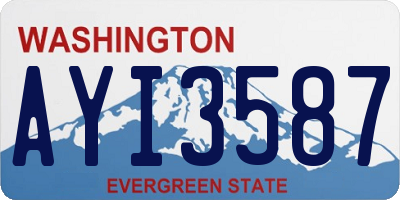 WA license plate AYI3587