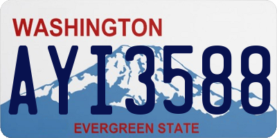 WA license plate AYI3588