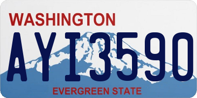 WA license plate AYI3590