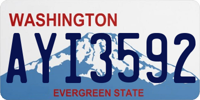 WA license plate AYI3592