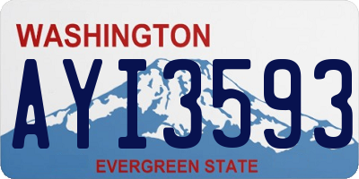 WA license plate AYI3593