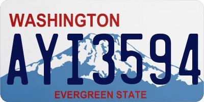 WA license plate AYI3594